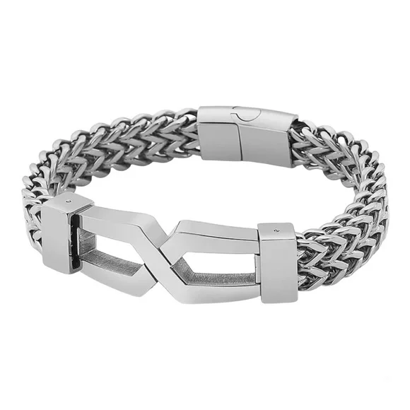 12mm Luxury Stainless Steel Bangle Bracelet - Picture 4 of 12